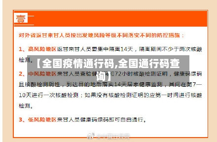【全国疫情通行码,全国通行码查询】